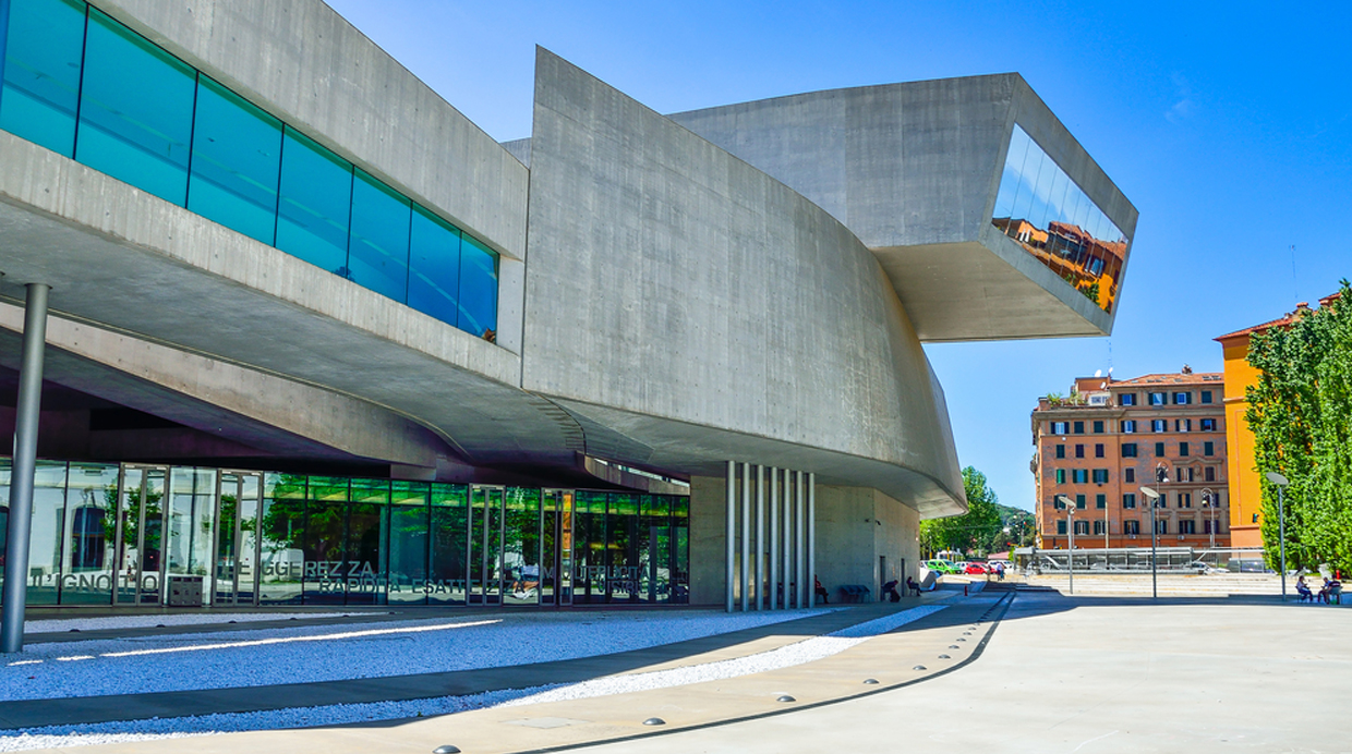 MAXXI - Museo de artes - en Roma - foto aerea - detalle